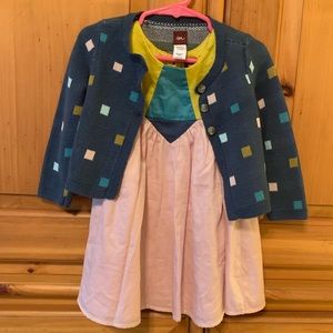 Tea Collection dress with matching cardigan 18-24m